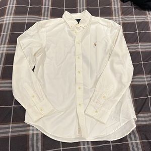 Ralph Lauren white button up. Youth large. Good condition